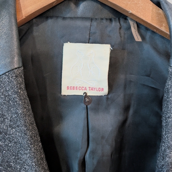 Elegant Rebecca Taylor Gray Women's Jacket Sz. 4 - Picture 5 of 12